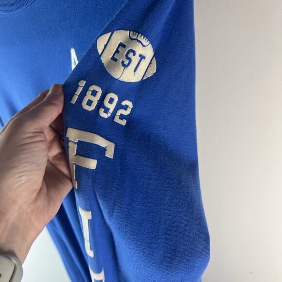 Abercrombie & Fitch Shirt Y2K Men’s Long Sleeve Embroidered Spell Out Muscle S - Picture 4 of 7